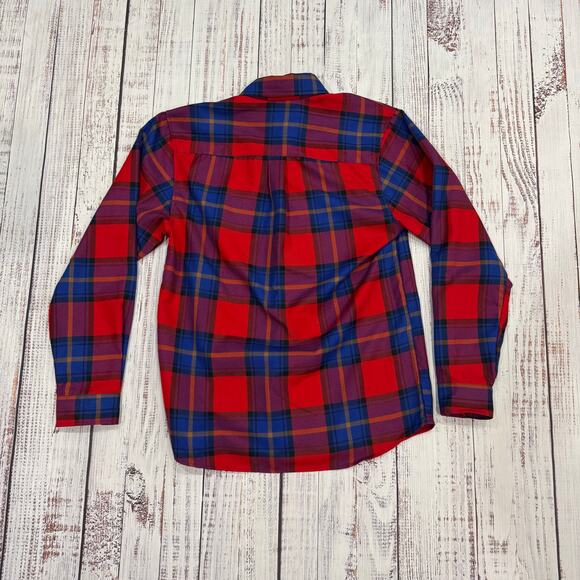 Dixxon Bundy Flannel Shirt Men’s M Red Blue Plaid D-Tech - Picture 2 of 7